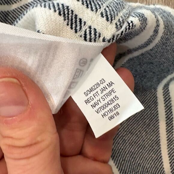 Old Navy Striped Cotton Regular Fit Over shirt sz L - Picture 10 of 10